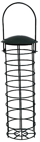 Kingfisher BF029 Green Standard Suet Fat Ball Bird Feeder, Transparent, 9x9x31 cm