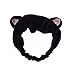 Cute Women Headbands Cat Ear Elastic Hair Band Shower Wash Hair Band Head Wear Black
