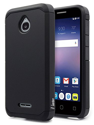 Alcatel Ideal Case, Alcatel Ideal 4G LTE / Pixi Avion 4G LTE / Pixi Bond / Dawn / Streak Case, NageBee Design Premium [Heavy Duty] Defender [Dual Layer] Protector Hybrid Case - Black