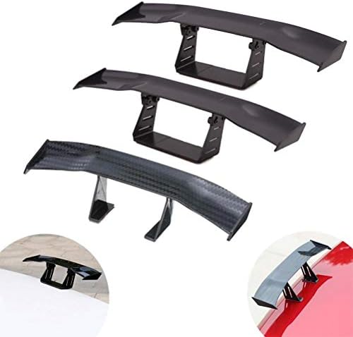 UBOOMS 3 Pcs Mini Spoiler Auto Car Tail Decoration Spoiler Wing Carbon Fiber,2 Styles