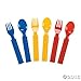 Brick Party Fork & Spoon Utensils Silverware Set - 16 pieces- Brick and Building Block Birthday Party Supplies
