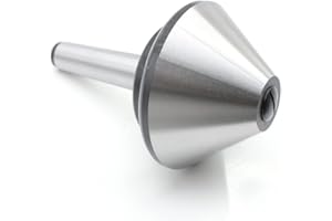 GMSLuu 4" 100mm MT3 Bull Nose Live Center Morse Taper #3 Bull 75 Degree Nose Tool bit for Lathe.