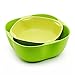Salad Bowl Set to Hold Fruits, Salads and More. Two-Piece Salad Bowl/Fruit Bowl/Serving Bowl Set. Small and Large Bowl Included. Colors Green + Yellow