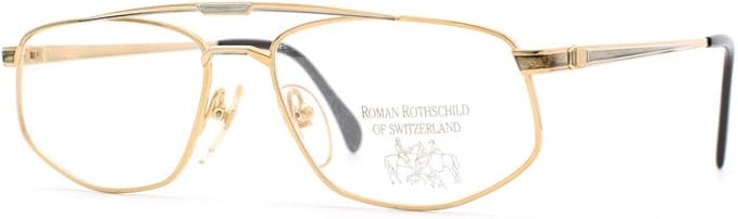Roman Rothschild 1042 2 Gold Aviator Certified Vintage Eyeglasses Frame For Mens Amazon Co Uk Clothing