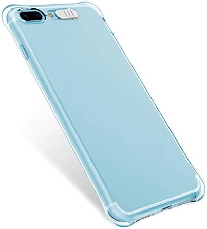 Qpika LED Flash Light Up Incoming Call Silicon Case Cover For iPhone 8 Plus (Sky Blue)