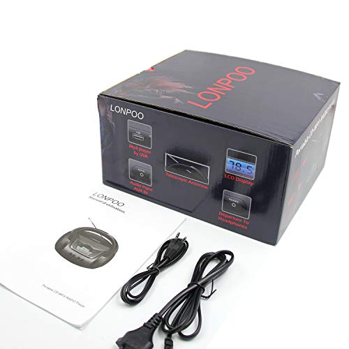 6 LONPOO+Portable+Boombox+Bluetooth4+0+Headphone