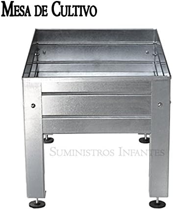 MESA DE CULTIVO Acero Galvanizado. Medidas: Largo 75cm x Ancho ...