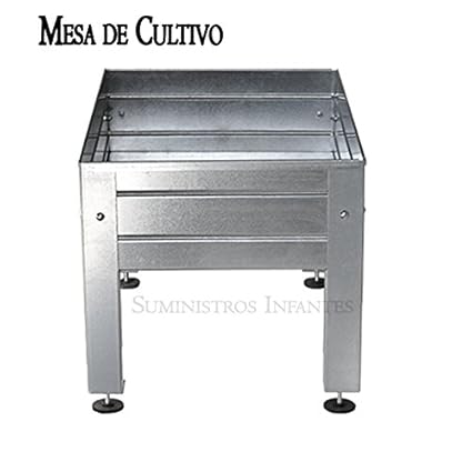 MESA DE CULTIVO COMPLETA Acero Galvanizado. Medidas: Largo 75cm x ...