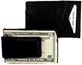 Leather Money Clip & Credit Card Holder - Style 1010R Black