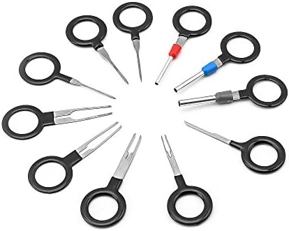 11Pcs/Set Terminal Removal Tools Car Electrical Cable Wiring Crimp Connector Pin Extractor Kit Car Repair Hand Tool Set Plug key Smart Pin Back Removal Tool by ePacket