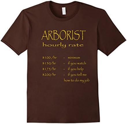 Men's Arborist Hourly Rate Tee Shirt 2XL Brown