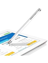 Stylus, ChaoQ 4 unidades de lápices capacitivos de punta de fibra de malla para pantallas táctiles universales, con 4 puntas de fibra de malla reemplazables y 4 puntas de goma extra.