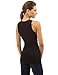 PattyBoutik Women V Neck Ruched Side Tank Top (Black X-Large)
