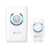 OxyLED OxySense D01 Door Bell, 4 in 1 Wireless DoorBell Kit, 1 Remote Button with Blue LED Indicator and 1 Reciever, Operating at Over 500-feet Range with 36 Chimes