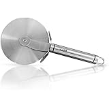 KUKPO - Stainless Steel Pizza Cutter - Large 4 Inch Wheel - Anti-Slip Hard Grip