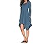 Xuan2Xuan3 Womens Autumn Long Sleeve Pockets Loose Tunic T-Shirt Dress
