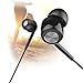 Earphones, Wotmic In Ear Headphones with Microphone Black Earbuds Stereo Sound In Line Control