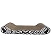Catit Cat Scratcher with Catnip, Tiger Print Lounge, 52420,Black