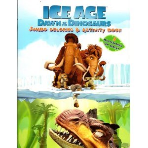 ICE AGE DAWN OF THE DINOSAURS JUMBO COLORING & ACTIVITY BOOK WITH DOOR HANGER ON BACK!