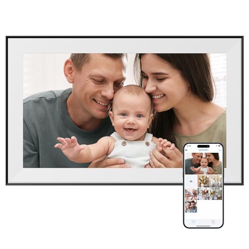 Dragon Touch 15.6'' Digitaler Bilderrahmen – 1920 * 1080 FHD IPS Touchscreen WiFi Elektronischer Bilderrahmenmit 32GB Speicher, Auto-Rotate, Sofortige