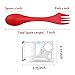 18 Pack Sporks - Spoon, Durable & BPA Free Tritan Sporks, Spoon Fork & Knife Combo Utensils with Portable Strong Waterproof Bag and Stainless Multifunctional Bottle Opener for Camping Outdoor, 6 Color