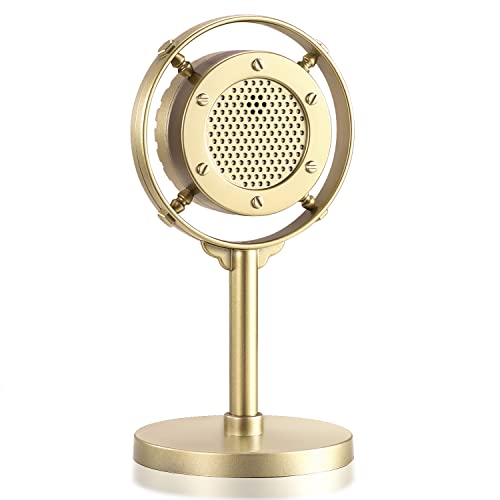 Facmogu Retro Style Condenser Microphone Props, Fake Plastic Classic