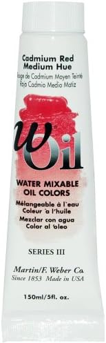 wOil 150ml Water Mixable Oil Color, Cadmium Red Med Hue