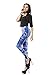 Sunzel Women Leggings Women's Digital Print Ankle Length Footless Design Leggings Blue Lightning