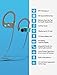 Mpow Flame Bluetooth Headphones Waterproof IPX7, Wireless Earbuds Sport, Richer Bass HiFi Stereo in-Ear Earphones w/Case, 7-9 Hrs Playback, Noise Cancelling Microphone (Comfy & Fast Pairing), Blue