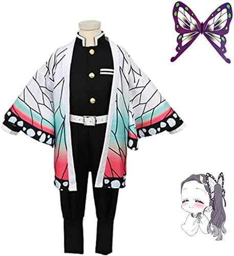 Amazon Mannico 鬼滅の刃 コスプレ 衣装 子供服 男の子 女の子 子供 仮装 子供用 きめつのやいば 服 子ども コスプレ衣装 キッズ 変装 和服 Cosplay ハロウィン 文化祭 舞台衣装 羽織 胡蝶しのぶ子供服 1 キッズコスチューム おもちゃ