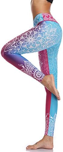 YEHAOFEI High Waist Print Yoga Pants Fitness Yoga Leggings Workout Running Leggings Gym Yoga Pants Elastic Slim Sports Leggings