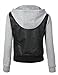 BIADANI Women Faux Leather Hoodie Jacket