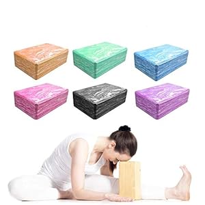 ROSE IN THE BOX Yoga Block 2 Pack Pilates Brick Foaming Yoga Pillow for Workout Training Gym Tool Sports Exercise