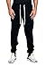PROGO USA Men's Joggers Sweatpants Basic Fleece Marled Jogger Pant Elastic Waist (Small, Black)