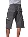 Pro Club Men's Fleece Cargo Short Large Charcoal