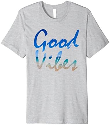 Mens Good Vibes T Shirt XL Heather Grey