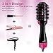 Hair Dryer Brush, Homga Hot Air Brush One Step Hair Dryer & Volumizer,3-IN-1 Multi-functional Negative Ion Electric Hair Blow Dryer & Styler Hair Straightener Curler Salon Hair Comb with 6 Hair Clips