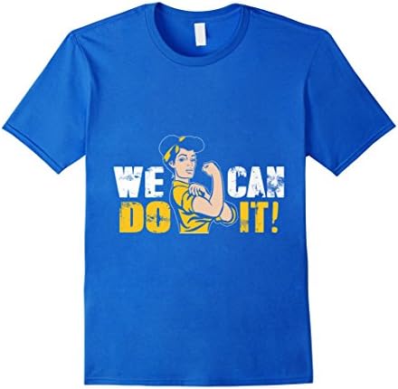Men's We Can Do It Girl Power Rosie Riveter Feminism Power T-shirt 3XL Royal Blue