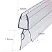Frameless Shower Door Bottom Seal，Shower Door Bottom Sweep with Drip Rail for 1/4-Inch Glass, 36-Inch