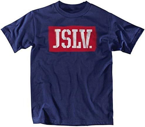 JSLV Men's Standard Stencil T-Shirt (M, Navy)