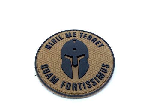 Nihil Me Terret Quam Fortissimus Dark Earth PVC Airsoft Patch