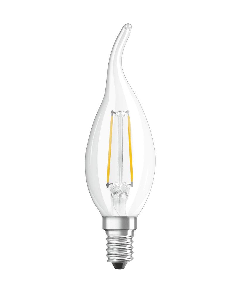 Osram LED Lamp | Base: E14 | Warm White | 2700 K | 2.50 W | Replacement for 25 W | Clear | LED Retrofit Classic BA, Single-Pack