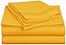 Clara Clark Bed Sheets, Premier 1800 Series 4 Piece Bed Sheet Set, Deep Pocket, Wrinkle, Fade, Stain Resistant, Luxury Soft Bedding Sheets & Pillowcases, Queen, Yellow