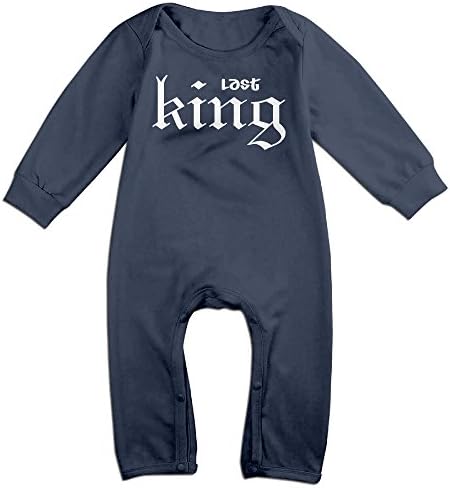 NOXIDN SMWI Baby Infant Romper Last King Long Sleeve Playsuit Outfits,Navy