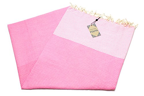 ANNA ANIQ Hamamtuch Fouta Sauna-Tuch XXL Extra Groß 200 x 100cm - 100% Baumwolle aus Tunesien als Strand-Tuch… – Bild 3
