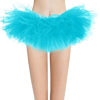 Dresstore Women's Vintage 5 Layered Tulle Tutu Puffy Ballet Bubble Skirt