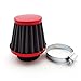 TC-Motor 38mm Red Filter For 50cc 90cc 110cc 125cc Pit Pro Dirt Bike ATV Quad & GY6 50cc QMB139 Engine Moped Scooter