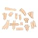 Bigjigs Rail Low Level Track Expansion - 25 Piece Set - Other Major Wooden Rail Brands are Compatible