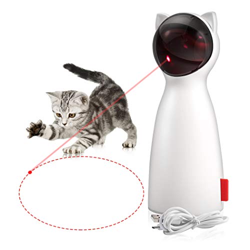 ZOTO Cat Laser Toy, Automatic Rotating Laser Pointer for Cats, USB