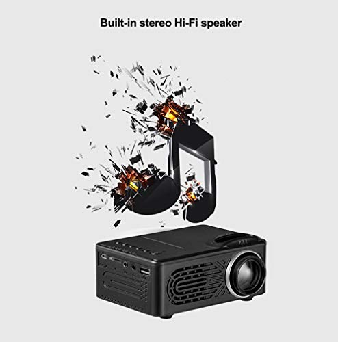 Sonmer G814 600 Lumens HD 1080P LED Multimedia Projector, 20000 hours Home Theater Cinema, 1000:1 Contrast,Build-in Stereo HiFi Speaker, 25-80inches Picture Size